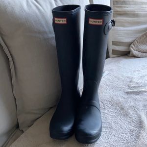 Hunter Rain Boots Tall Black Matte